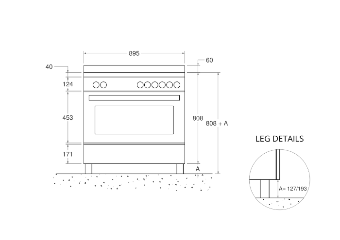 90 cm induction top, electric oven | Bertazzoni